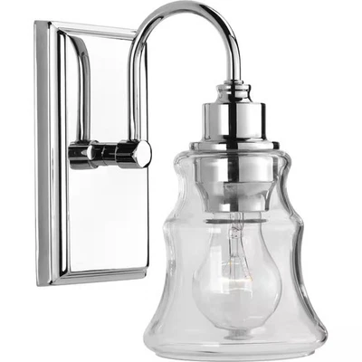 Progress Lighting Litchfield Decorative Polished Chrome Clear Glass Vanity Light - Image 1 of 4