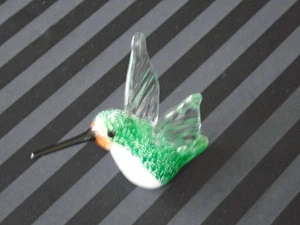 C-1004 Kunstglas Kolibri von Dynasty Gallery grün rot weiß - Bild 1 von 5