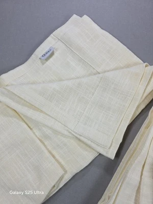 Cortina Quince Marfil Algodón Transparente 48x84 x 2 Paneles Crema Amarillento Nuevo sin Etiquetas Foto 1 de 3