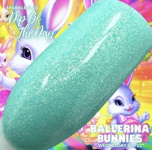 Polvo de inmersión en uñas Sparkle & co bailarina conejitos azul aguamarina Technicolor Dreams - Imagen 1 de 2