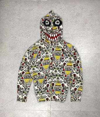 Volcom V.Co-Op Snake Zip Hoodie Full Face Mask Graphic All Over Print S Rare - Image 1 of 4
