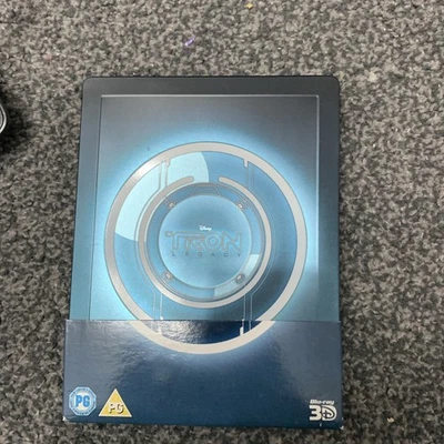 TRON LEGACY - UK EXCLUSIVE 3D + 2D BLU RAY STEELBOOK RARE - Image 1 of 3