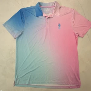 Chubbies Poloshirt Herren XL Ombre Farbverlauf Rosa Blau Ananas Logo - Bild 1 von 8