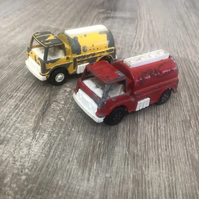 Camiones cisterna vintage años 70 Tootsie Toy Diecast Shell Oil Co & Chemical amarillo rojo Foto 1 de 4