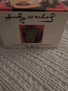 Marilyn Monroe Set of 4 Drinking Glasses Andy Warhol - Picture 1 of 3