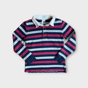 Janie and Jack Stripe Polo Long Sleeve Top - Picture 1 of 4