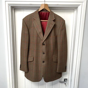 Bladen Blazer Men's Chest 44" Regular Brown 100% Wool Tweed Sport Coat Jacket - Picture 1 of 14