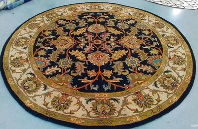 BLACK / BEIGE 8'-0" x 8'-0" Flaw in Rug, Reduced Price 1172784307 HG628B-8R - Image 1 of 4