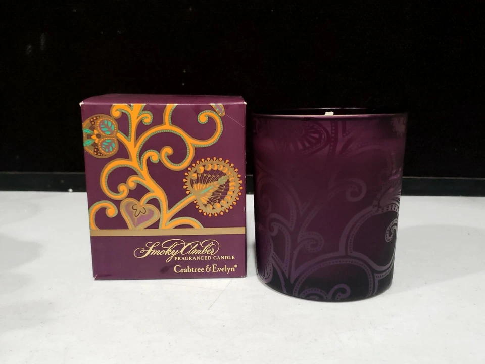NUEVO EN CAJA Crabtree & Evelyn AMBAR AHUMADO Fragancia Hogar Perfumada Vela 50 HORAS Foto 1 de 4