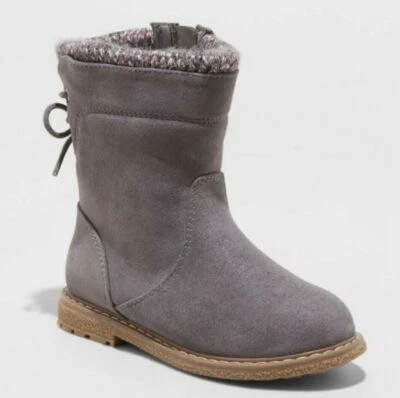 Toddler Girls' Walda Riding Boots Gray - Cat & Jack - SIZE 5 - Image 1 of 3