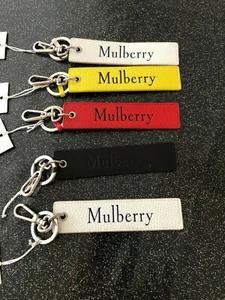 Brand New & Genuine Mulberry Snap Hook Tab Keyring - Choice of Colours - Picture 1 of 9