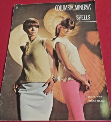 EUC Vintage 1966 Columbia Minerva Knitting Booklet 33 Pages "Shells" No. 762 - Image 1 of 4