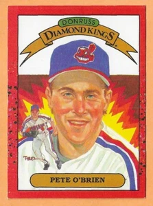 PETE O'BRIEN CLEVELAND INDIOS DIAMOND KINGS #24 - DONRUSS CASI NUEVO-COMO NUEVO 1990 - Imagen 1 de 2