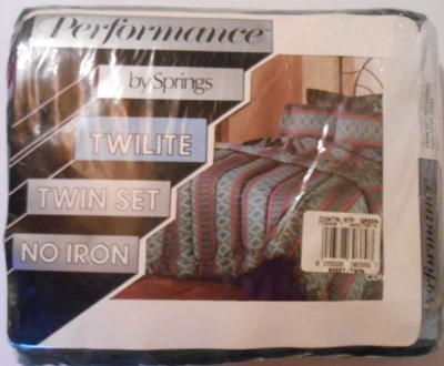 NOVO CONJUNTO DE FOLHA DUPLA PERFORMANCE BY SPRINGS SELADO PADRÃO TRIBAL VERDE SEM FERRO - Imagem 1 de 4