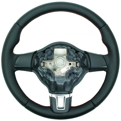 VW Golf VI 6 Touran Tiguan Caddy Jetta Passat Lenkrad Lederlenkrad neu beziehen - Bild 1 von 3