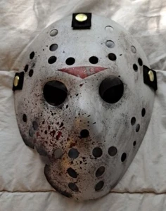 Jason voorhees Friday the 13th Style mask custom hand painted Cosplay Display - Picture 1 of 3