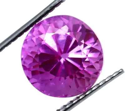 Piedra preciosa suelta certificada corte redondo impecable zafiro rosa natural de 10 quilates + regalo Foto 1 de 4