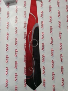 RED/BLACK WILD 60 INCH PREOWENED USED NECKTIE TIE - Picture 1 of 7