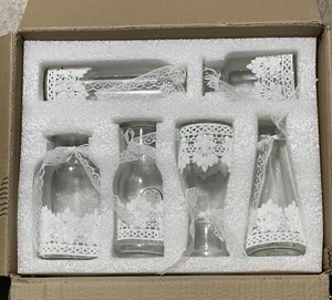 Juego de 6 jarrones de cristal para pujar - Imagen 1 de 2