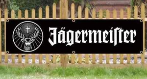 Jägermeister Racing Banner USA  180 x 45 cm Fahne Flagge schwarz/weiß - Bild 1 von 1