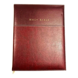 NIV Family Bible Keepsake Edition Italian Duo Tone Burgundy Good Red Letter - Picture 1 of 17