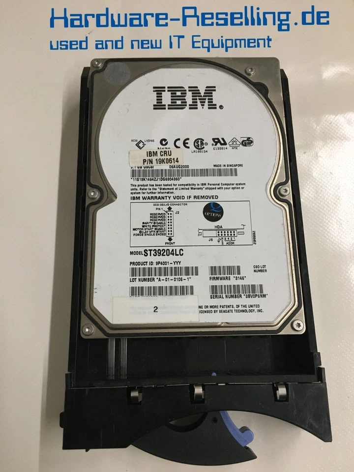 IBM ST39204LC 19K0614 9GB 10K RPM 3,5 SCSI 4MB - Immagine 1 di 1