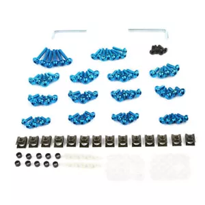 Fairing Bolt Kit Bodywork Screws For Kawasaki Ninja ZX6R ZX-7R ZX9R ZX14 BLUE mo - Picture 1 of 3