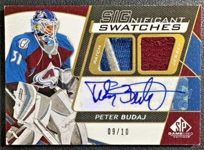PETER BUDAJ 2008-09 SP Game Used SIGnificant Swatches Patches Autograph 09/10 - Image 1 of 2
