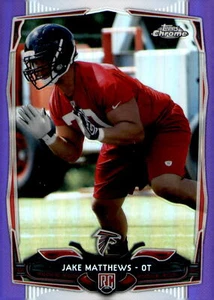 2014 Topps Chrome #199 Jake Matthews Purple Refractors - Picture 1 of 2