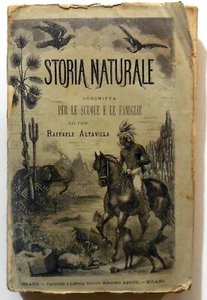 STORIA NATURALE SCUOLE FAMIGLIE RAFFAELE ALTAVILLA GIACOMO AGNELLI 1876  - Picture 1 of 3