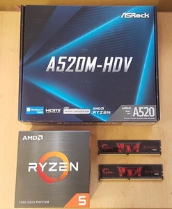 Aufrüstkit Bundle AMD Ryzen 5 5500 AM4, ASRock Mainboard A520M-HDV u. 16 GB* - Bild 1 von 4