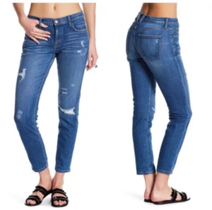 Current/Elliott The Fling Boyfriend Jeans Shaker Destroy Cropped Womens Size 25 - Foto 1 di 7