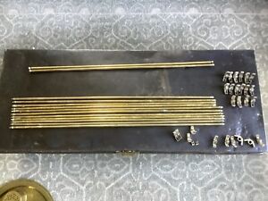 Job Lot Variety Of Original Solid Brass Stair Rods And Fittings 