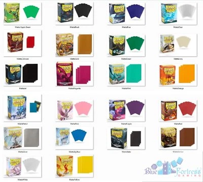 Protector de mazo Dragon Shield fundas para cartas mate para tarjeta estándar negro, rubí... Foto 1 de 4