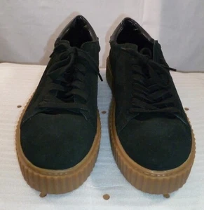 J/SLIDES NYC Black Suede Platform Sneakers | Size 10 - Picture 1 of 12