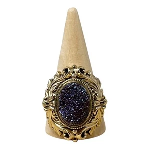 Vintage Nicky Butler Purple Druzy Ring - Picture 1 of 14