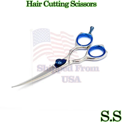 Barber Razor Edge Hair Cutting Scissor Curved 6.5" Beauty Instruments BTS-496 - Image 1 of 3