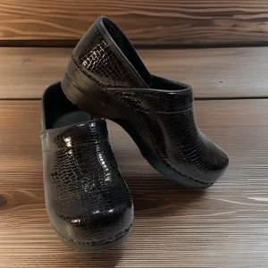 Neu ohne Karton Sanita Original Danish Clog schwarze Krokodil Slipper Damenschuhe 36 (5,5-6) - Bild 1 von 11