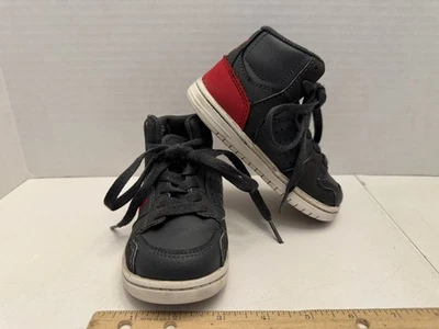 DC искра высоты RS кроссовки ребенка ясельного возраста размер 7 серый красный высоты верхний туфли кожи - Изображение 1 из 4