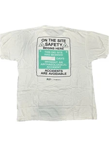 Daniel Arsham Perpetual Present Safety Sign Sign T Shirt Double Sided Size Large - Picture 1 of 5