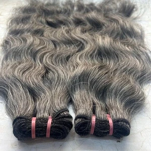 Gray Salt Pepper Human Hair Bundles - Picture 1 of 4