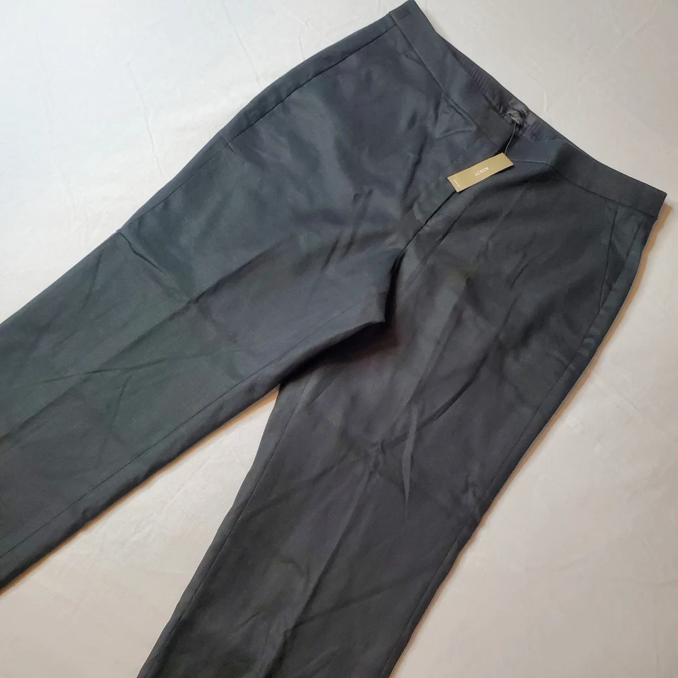 J.Crew Kate Straight-Leg Pant in Stretch Linen Blend Item BF407 Size 10