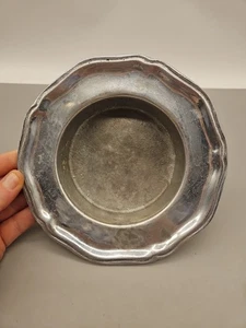 Vintage Wilton Armetale Wine Bottle Coaster Felt Bottom Some Tarnish  - Picture 1 of 10