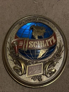  Vintage 1977 SCHLITZ BEER World Globe Sign Bar Pub Man Cave 18" x 16" - Picture 1 of 3