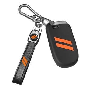 Schlüsselanhänger Cover mit Keychain für Dodge Charger Durango Challenger orangefarbene Blende - Bild 1 von 8