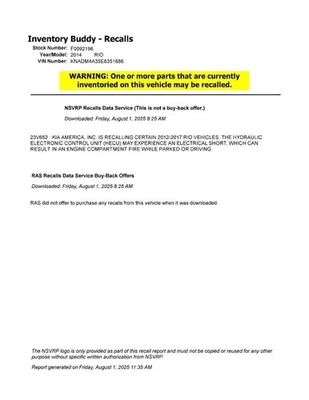 Used Engine Complete Assembly fits: 2014 Kia Rio 1.6L VIN 3 8th digit DOHC AT w/ Foto 1 de 4