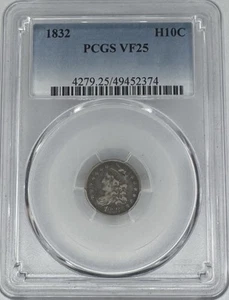 1832 Capped Bust Silver Half Dime 5c NGC VF25 ⭐️MINTAGE ONLY 935,000⭐️ - Picture 1 of 4