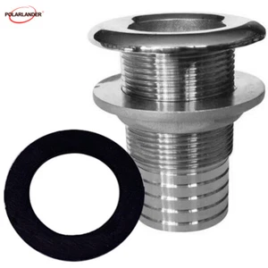 54mm Stainless Steel Boat Hull Fitting 2" Hose Barb Drain Marine Outlet Yacht - Picture 1 of 8