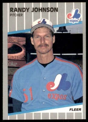 1989 Fleer #381 Randy Johnson RC - Image 1 of 2
