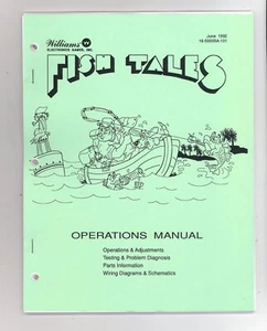 Williams FISH TALES Pinball Machine Manual 130 Pages BRAND NEW - FREE USA SHIP!! - Picture 1 of 1
